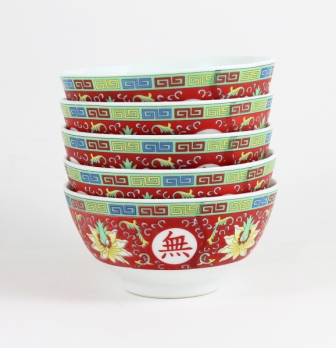 Red 10,000 Wishes Bowls (5 set)